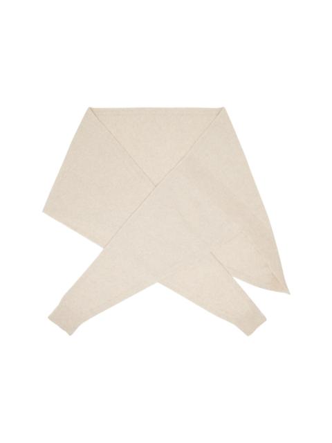 LE17SEPTEMBRE Beige Soft Alpaca Blend Knit Muffler Scarf