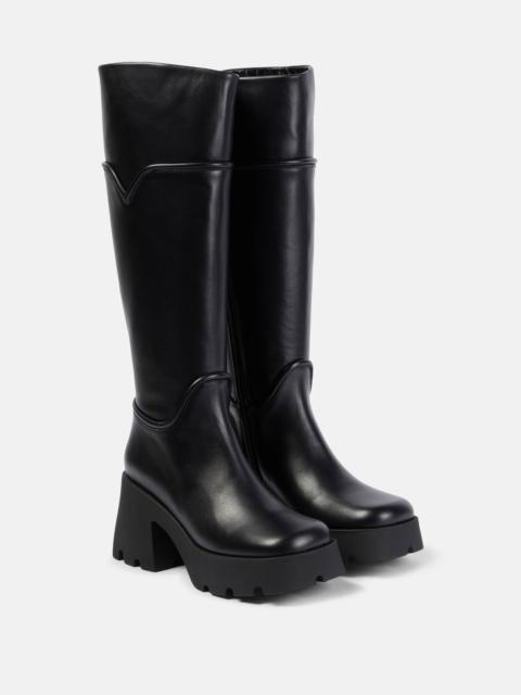 NODALETO Bulla Stormy leather knee boots