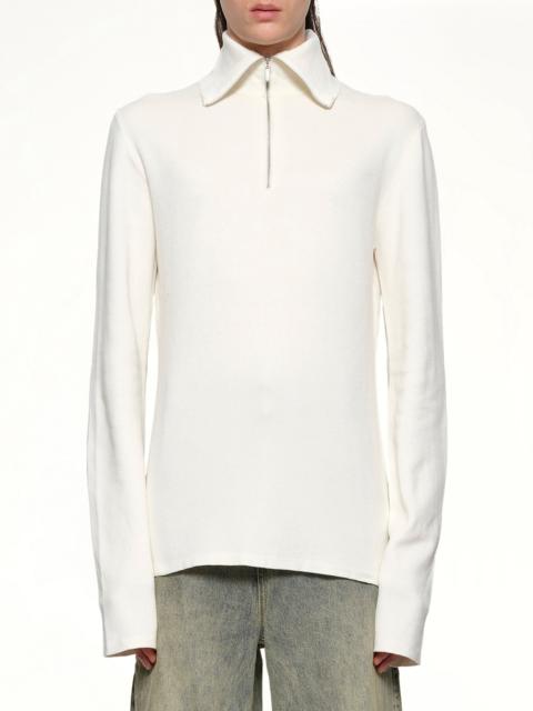 entire studios Zip Up Turtle Neck in Ivory