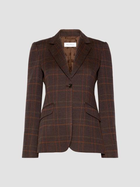 Max Mara Women's Wool and Cotton Single Breasted Blazer - Brown Bordeaux