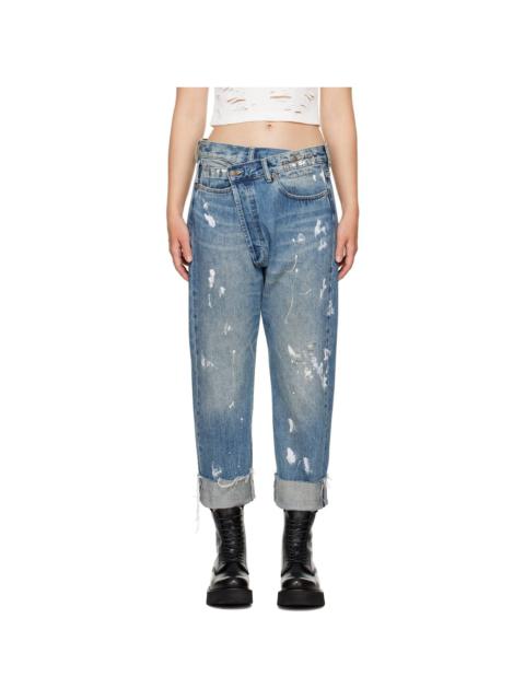 SSENSE Exclusive Blue Crossover Jeans