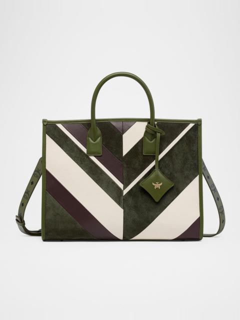 MCM Munchen Mega Large Leather Tote Bag
