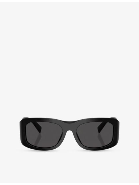 Dolce & Gabbana DG4503 Rectangular-Frame Acetate Sunglasses