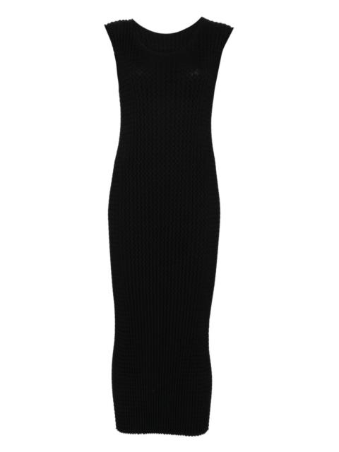 ISSEY MIYAKE ribbed sleeveless midi dress