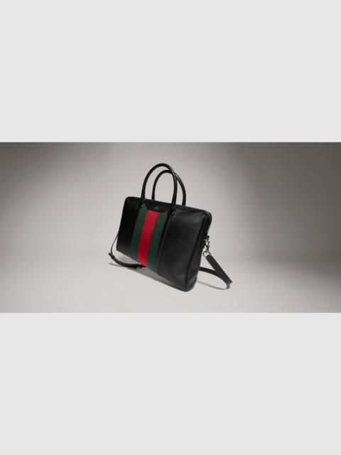 GUCCI Mega Web Trademark medium briefcase