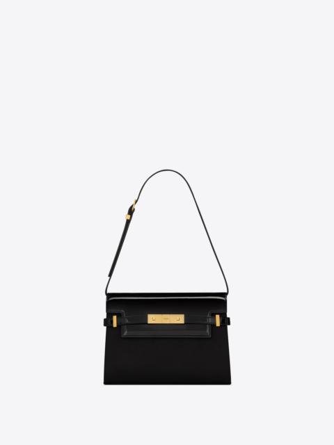 SAINT LAURENT Manhattan 작은 가죽 어깨 가방