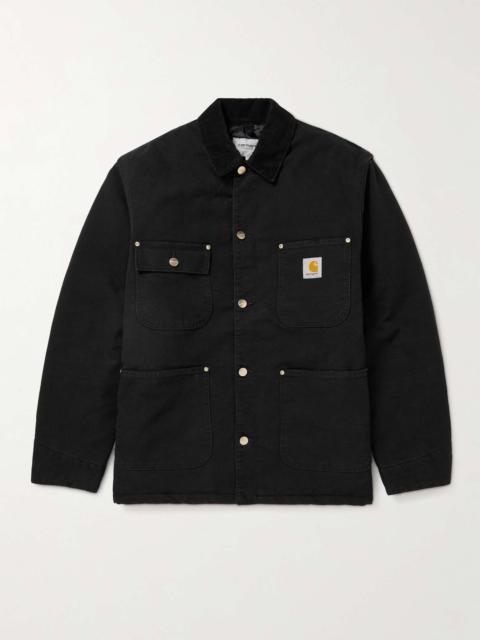 Corduroy-Trimmed Organic Cotton-Canvas Chore Jacket