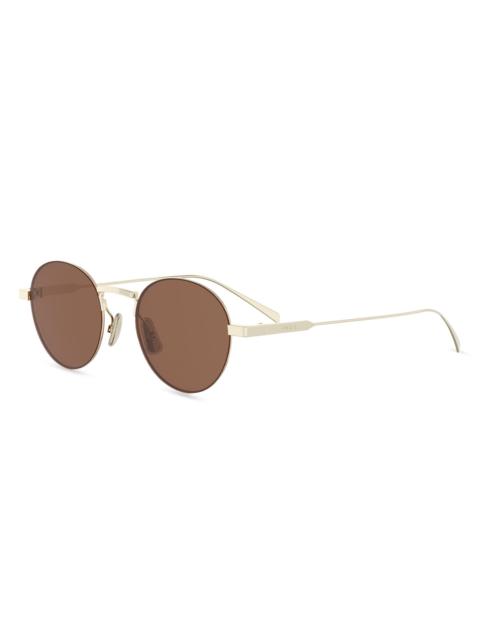 CELINE Women's 49MM Logo Round Sunglasses - Gold Brown