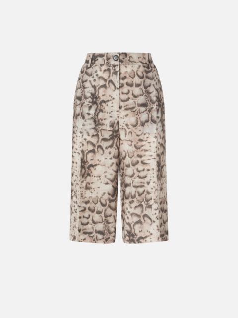 PINKO BERMUDA SHORTS WITH SNAKE PRINT