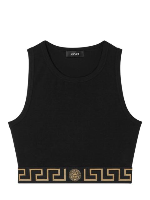 VERSACE Cotton jersey short top