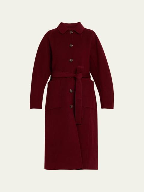 ULLA JOHNSON Sylvaine Flutter-Sleeve Lasercut Poplin Ankle Dress