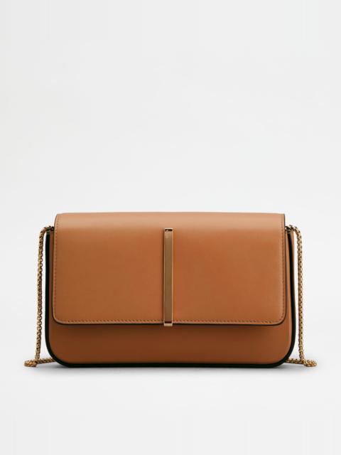 Tod's TOD'S DI BAG FOLIO IN LEATHER MINI - BROWN