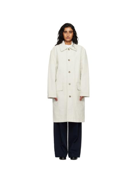 A.P.C. Off-White Coated Canvas Coat