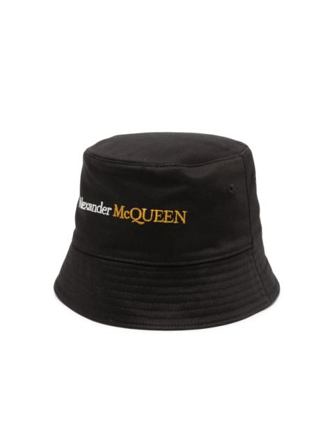 Alexander McQueen logo-embroidered bucket hat