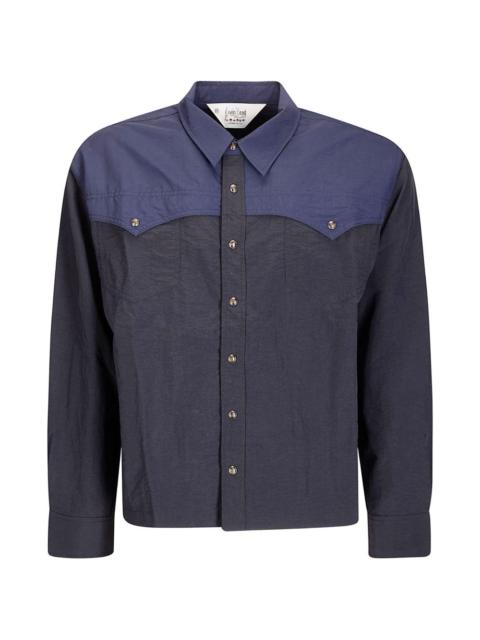 BRAIN DEAD Western-style panelled shirt