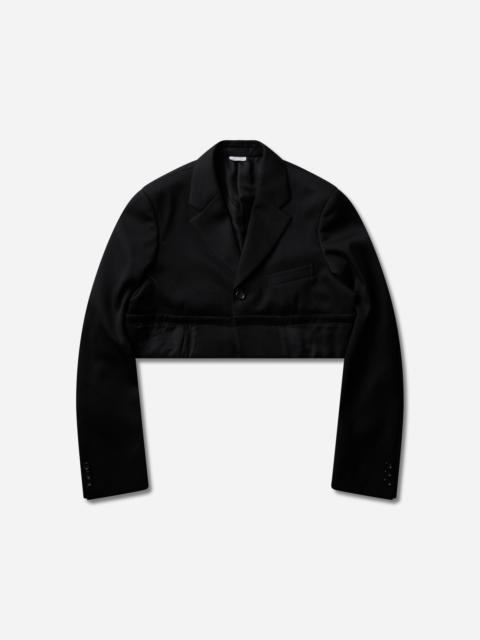 Comme des Garçons Homme Plus Men's Wool Satin Layered Cropped Blazer