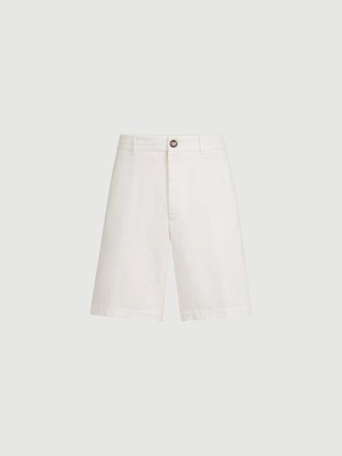 Brunello Cucinelli 의복 dyed 버뮤다 반바지 에 꼬인 cotton gabardine