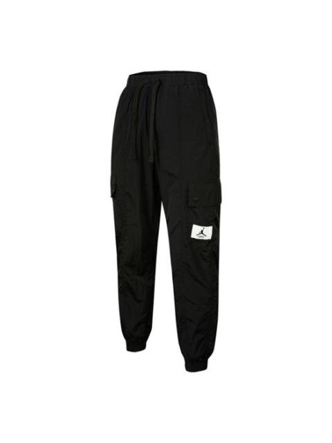 Jordan (WMNS) Air Jordan Essentials Pocket Woven Label Logo Drawstring Bundle Feet Sports Pants/Trousers/Jo