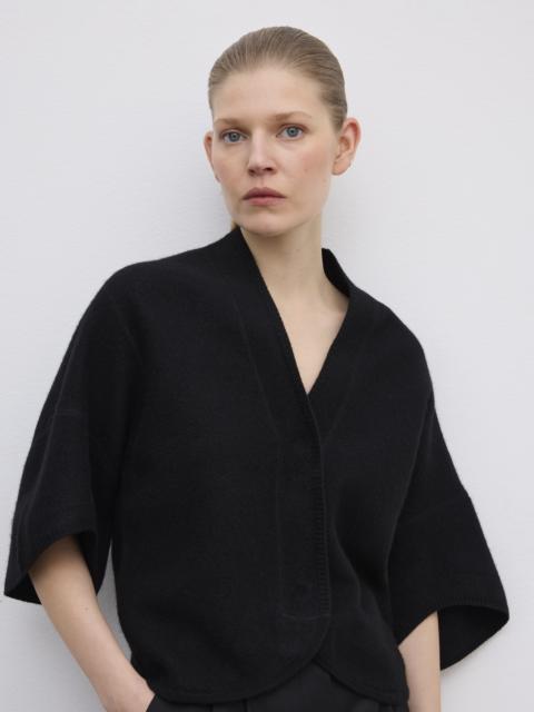 House of Dagmar Short wool bea cardigan