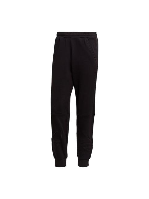 Men's adidas originals Tricolor Sweatp Large Pattern Sports Pants/Trousers/Joggers Black H13452