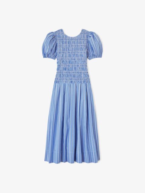 GANNI DRESS IN STRIPED COTTON
