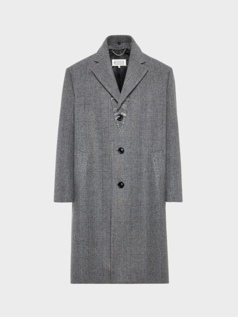 Maison Margiela Folded Collar Wool Overcoat