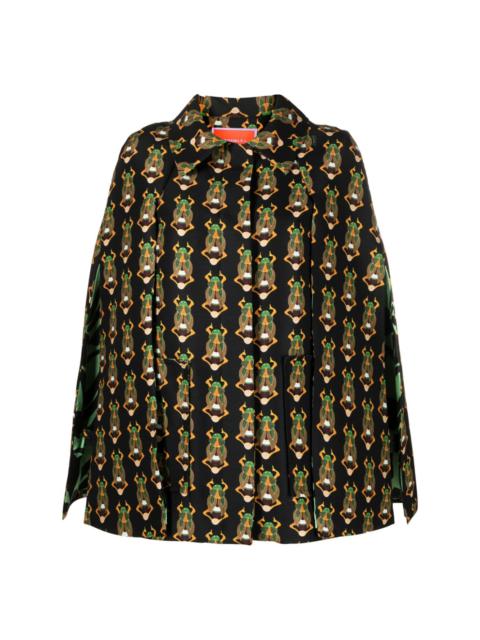 La DoubleJ Milano wool-blend cape