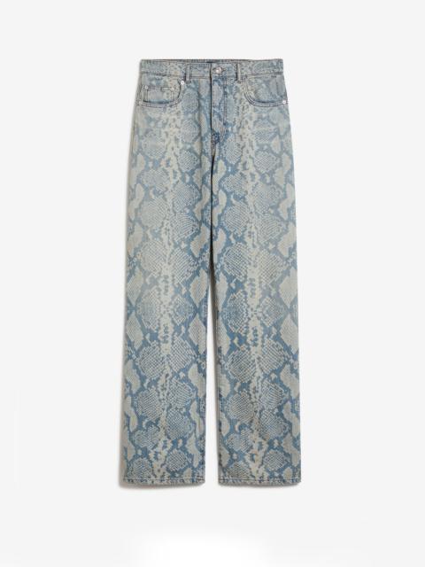 Sportmax DIEGO Five-pocket trousers with python print