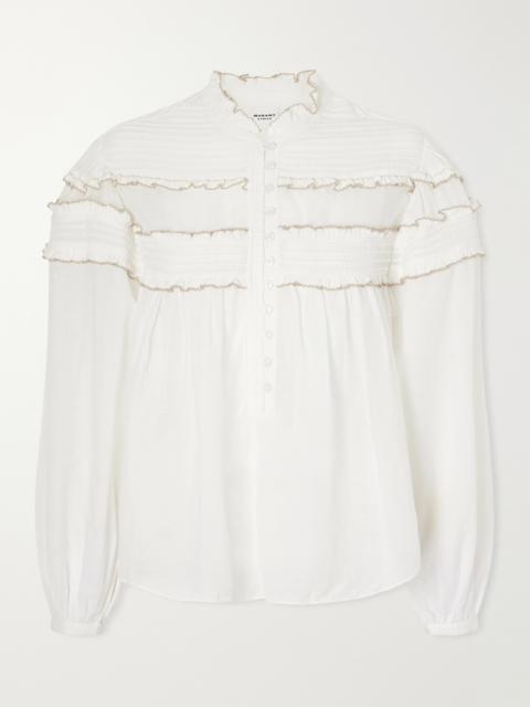 Isabel Marant Étoile Doane Ruffled Cotton-blend Voile Blouse