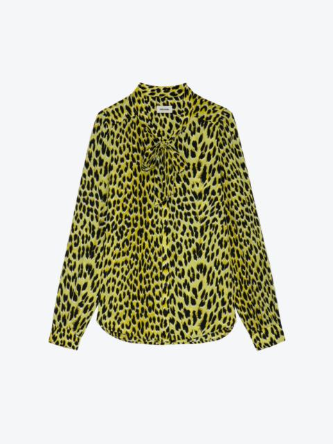 Taos Leopard Silk Blouse