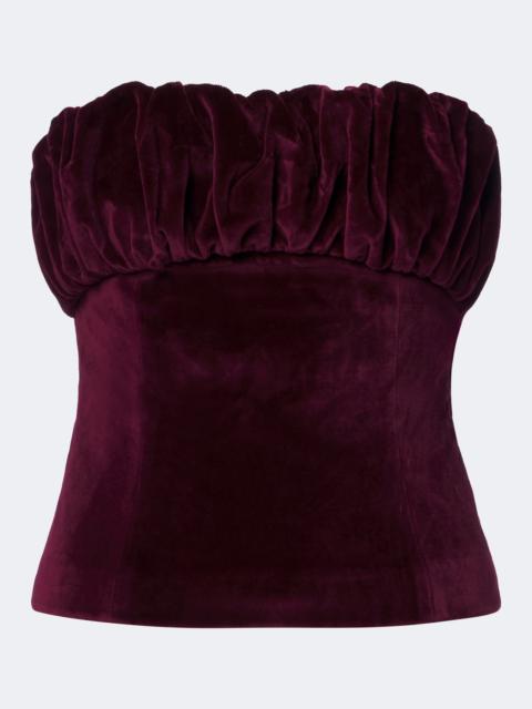 POSSE Maria cotton velvet tube top