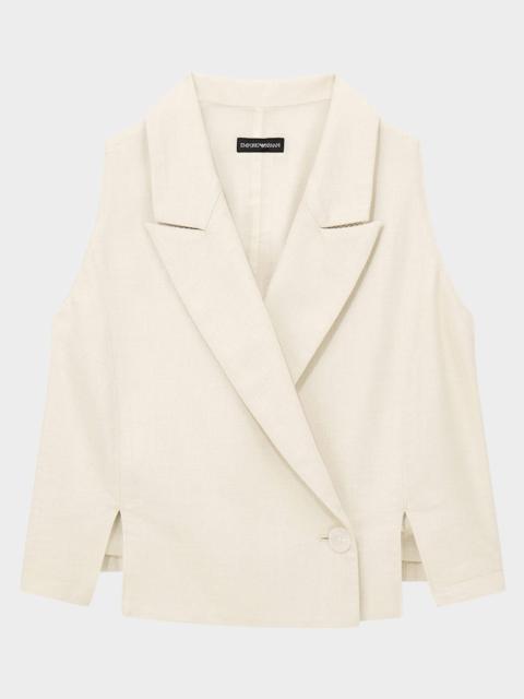 EMPORIO ARMANI Cotton and Viscose Lurex Waistcoat