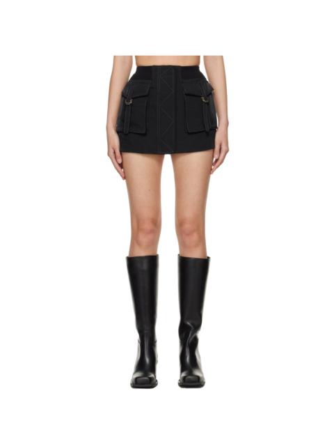 Dion Lee Black Aviator Miniskirt