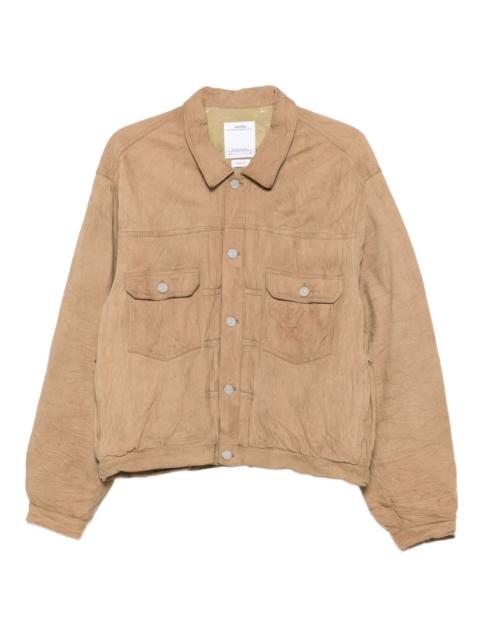 visvim leather shirt jacket