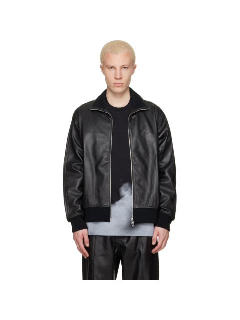 adidas Originals Black A-Type Firebird TT Leather Jacket