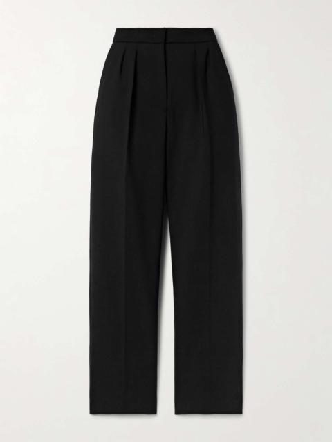 Max Mara Verbano cropped pleated wool-blend straight-leg pants