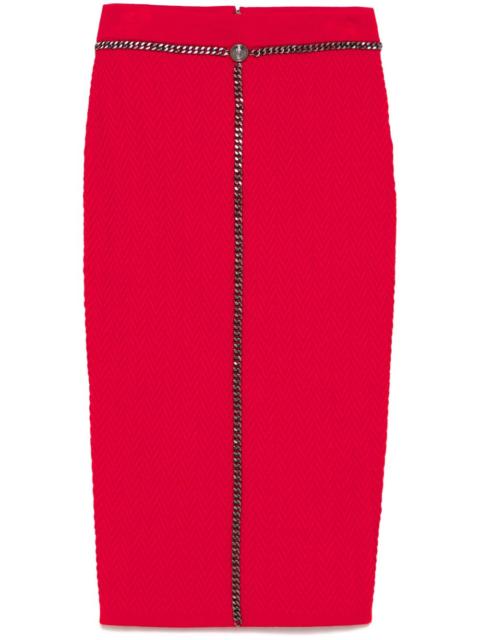 ELISABETTA FRANCHI chain-detail midi skirt