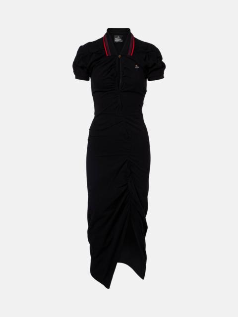Vivienne Westwood Pulling ruched cotton midi dress
