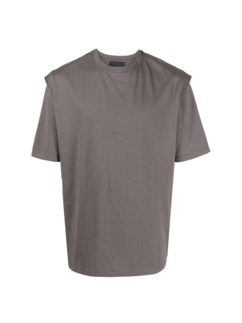 layered-effect cotton T-shirt