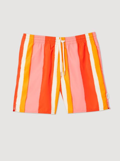 Sandro Printed striped swim shorts