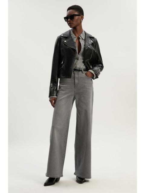 KAREN MILLEN Stretch Denim Wide Leg Jean