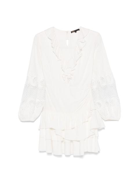 maje ruffle-detailing mini dress