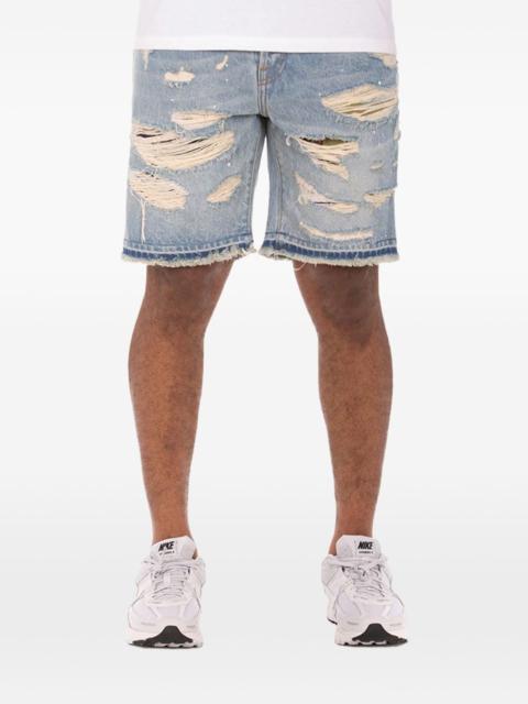 BILLIONAIRE BOYS CLUB Comet distressed chronos denim shorts