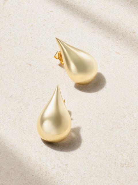 MATEO Water Droplet 14-karat gold earrings