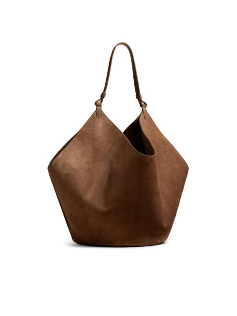 medium Lotus suede tote bag