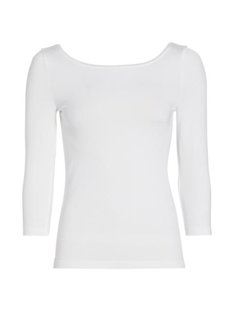 Wolford Women's Cordoba Boatneck Pullover Top - White