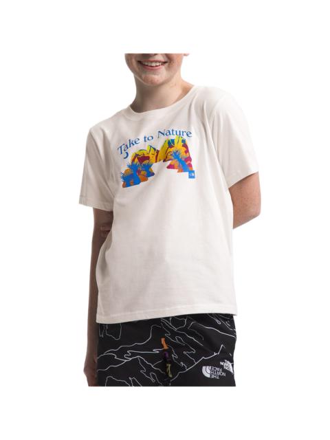 The North Face Graphic T-Shirt GS "Gardenia White Multi Color Print" NF0A84MM4P11
