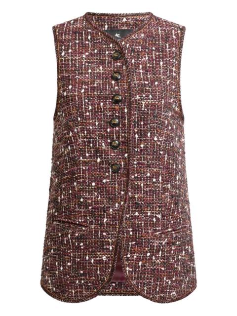 Etro tweed button waistcoat