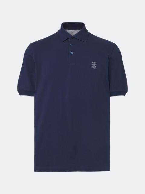 Brunello Cucinelli Logo cotton piqué polo shirt