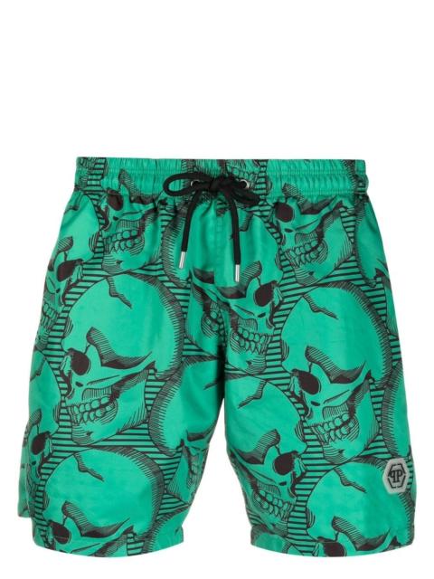 PHILIPP PLEIN skull-print swim shorts